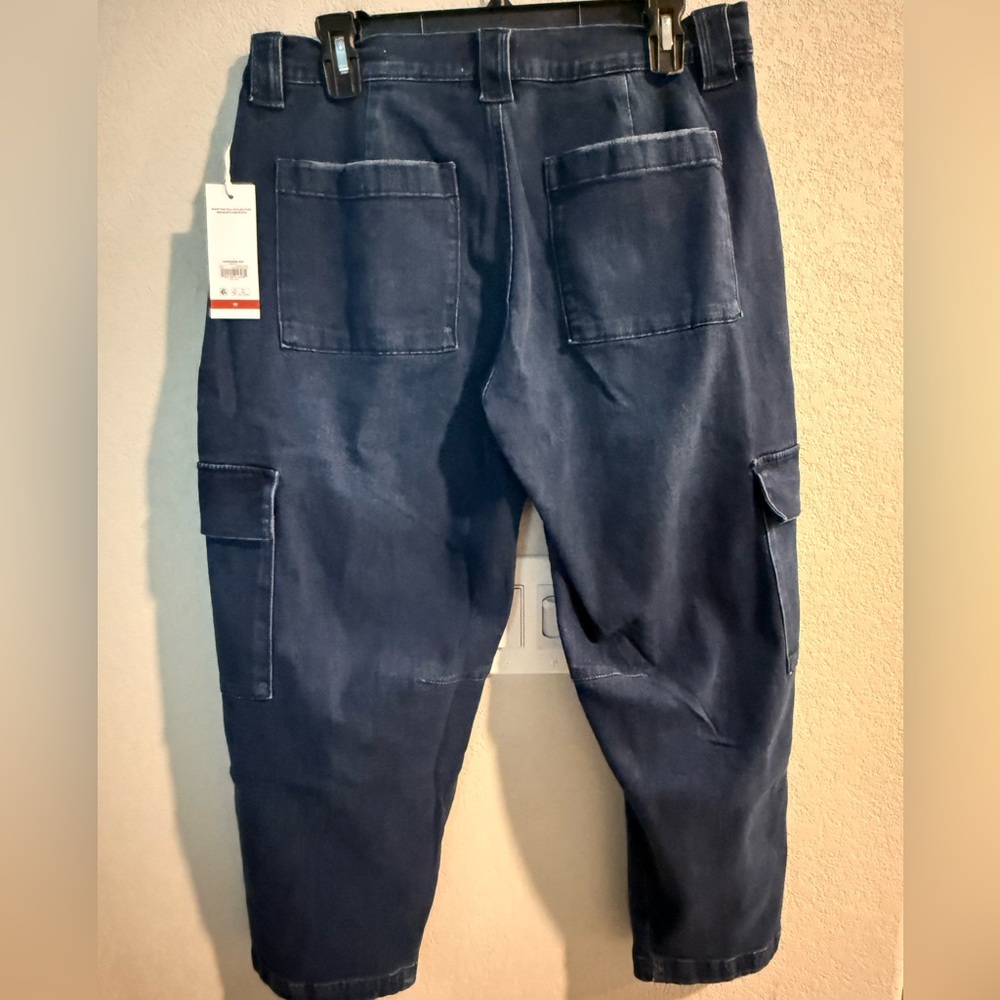 Sofia by Sofia Vergara Dark Wash Barrel Cargo Jeans - Picture 5 of 7